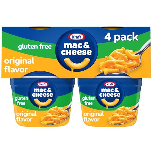 Kraft Gluten Free Original Mac & Cheese Macaroni and Cheese Dinner, 4 ct Pack, 1.9 oz Cups | Amazon (US)