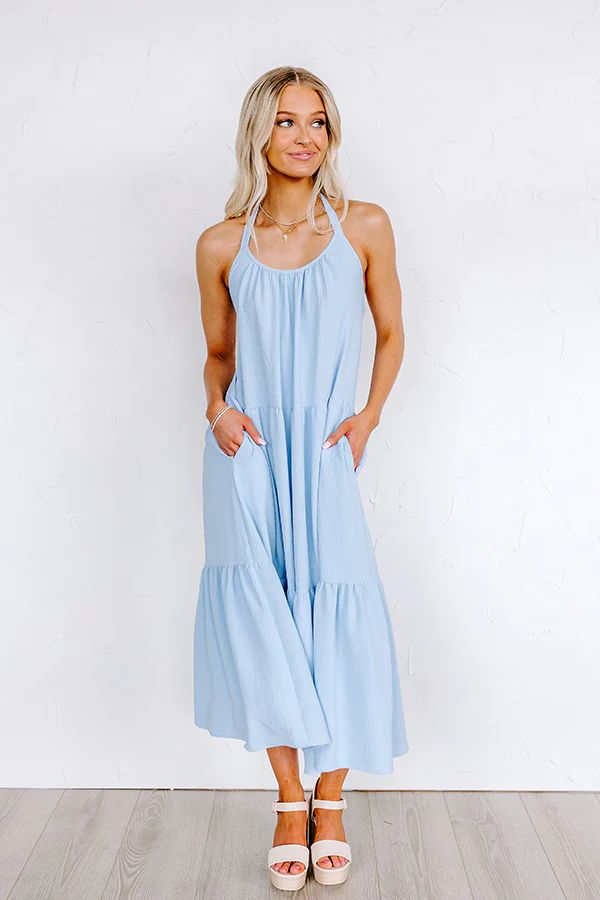 Pulling It Together Midi In Sky Blue | Impressions Online Boutique