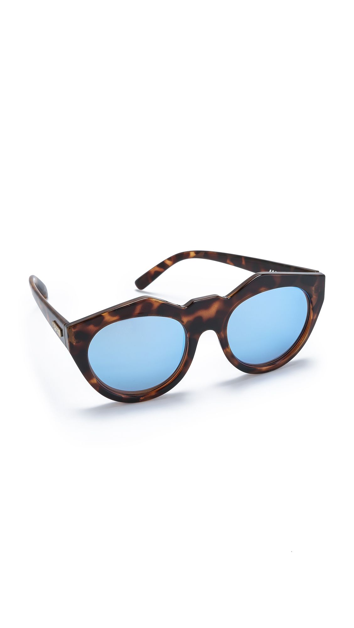 Le Specs Neo Noir Sunglasses - Milky Tort/Ice Blue Revo | Shopbop