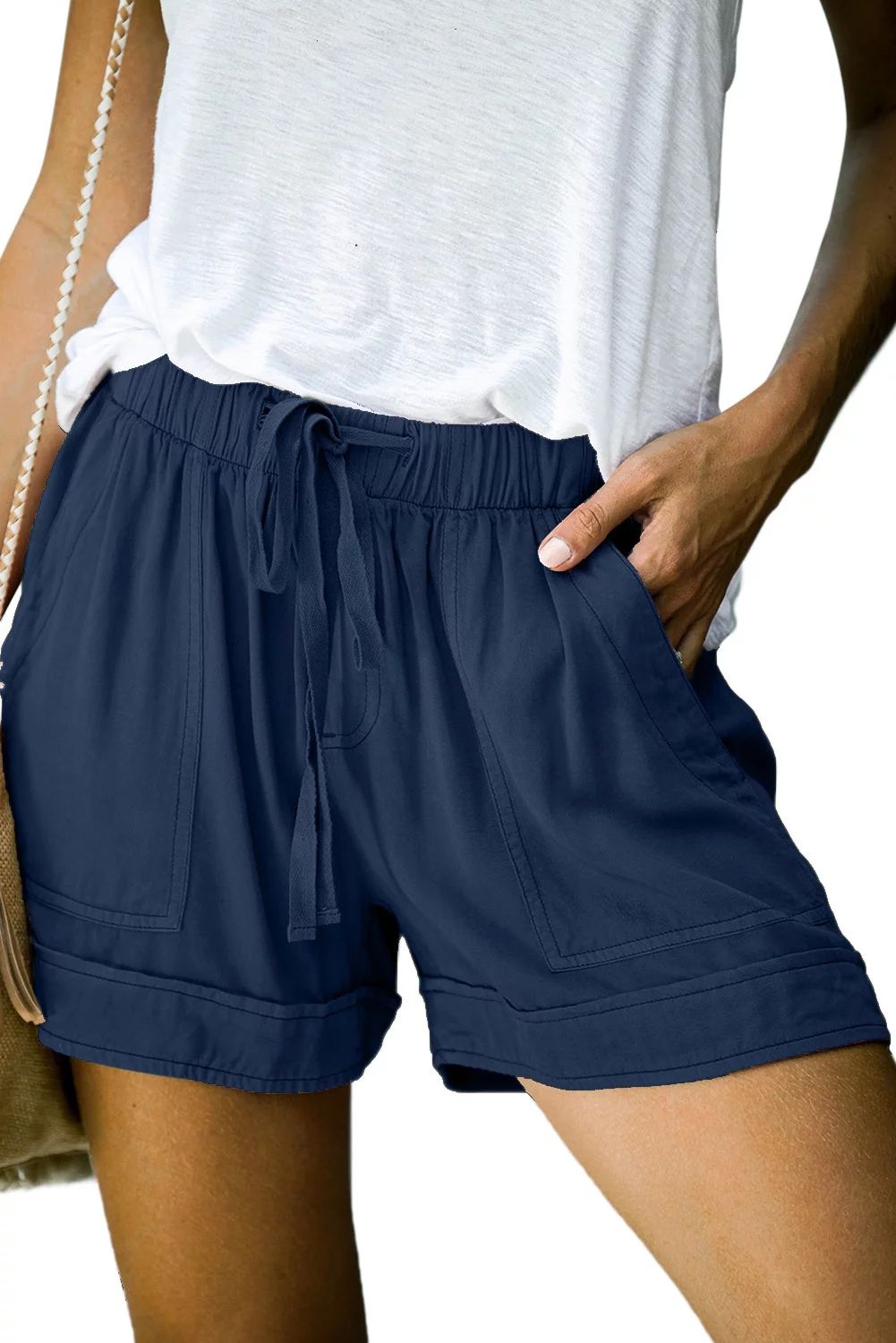 KISSMODA Womens Shorts Summer Beach Lightweight Short Pants with Pockets Beach Pants Drawstring E... | Walmart (US)