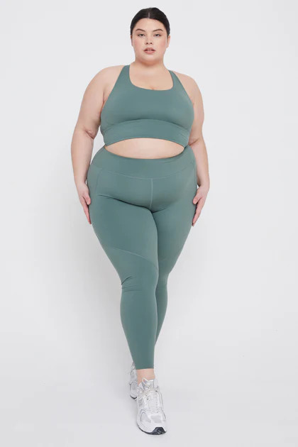 SKINLUXE HIGH WAISTED SIDE POCKET LEGGING - LEAF GREEN | TALA (UK)