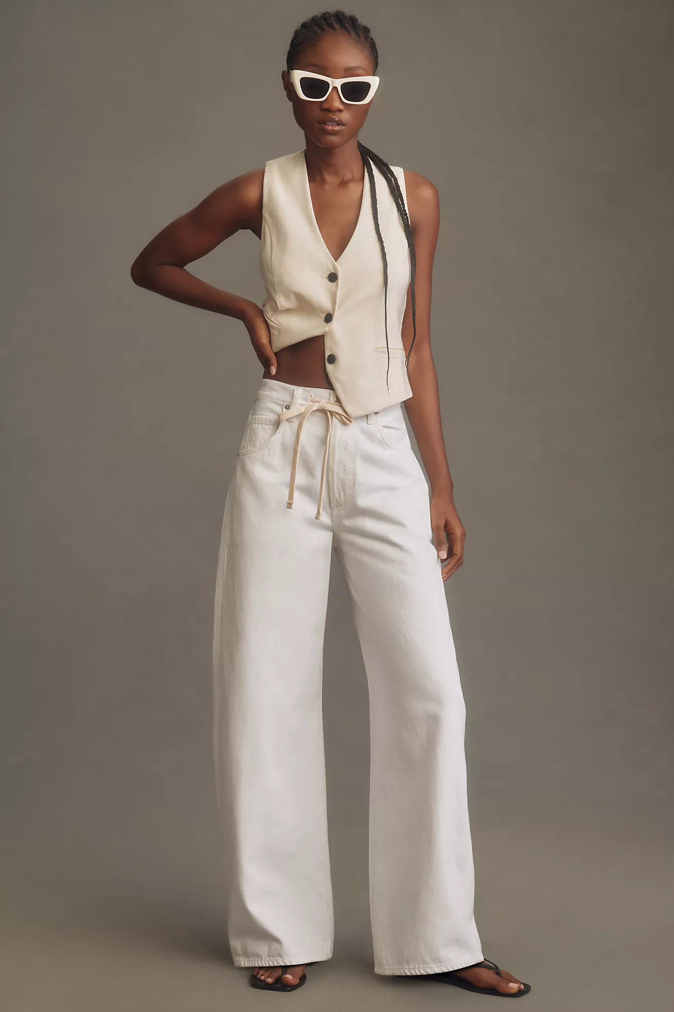 Citizens of Humanity Brynn Drawstring Wide-Leg Jeans | Anthropologie (US)