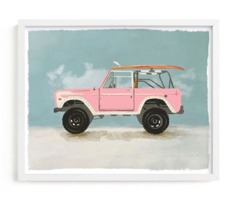 How about this cute pink jeep print for your coastal guest room? Comes in multiple sizes and frame options!

#LTKkids #LTKfamily #LTKhome
