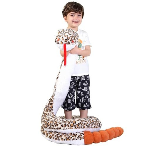 IKASA Giant Snake Stuffed Animal Plush Toy,106" Large Rattlesnake Cute Jumbo Soft Toys,Huge Big Size Fluffy Plushy Fat Plushie,Gifts for Kids | Amazon (US)