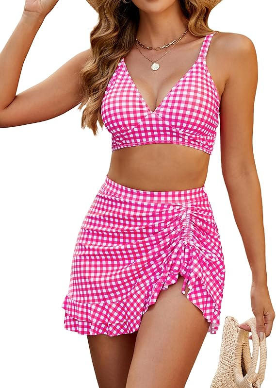 Blooming Jelly Women's High Waisted Bikini Sets Tummy Control Bathing Suit Two Piece Swim Suit 20... | Amazon (US)