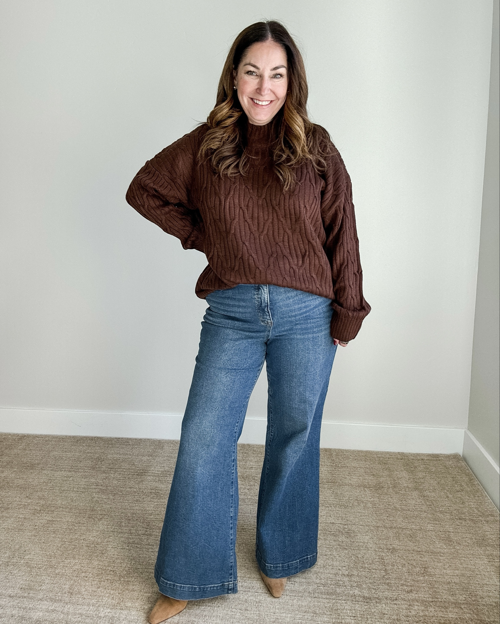 Cozy sweater and fall jeans - perfect combo for the season! Wearing sweater in large, jeans in 32 #falloutfit #sweaterweather #boots 

 

#LTKMidsize #LTKFindsUnder50 #LTKStyleTip