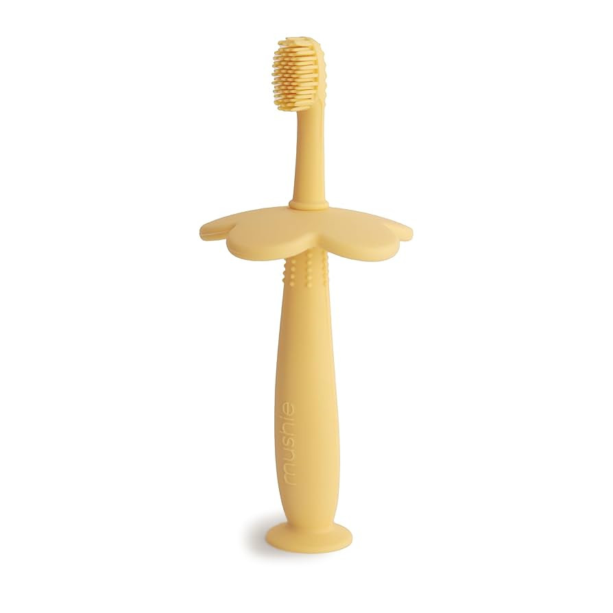 mushie Flower Toddler Training Toothbrush (Daffodil) | Amazon (US)