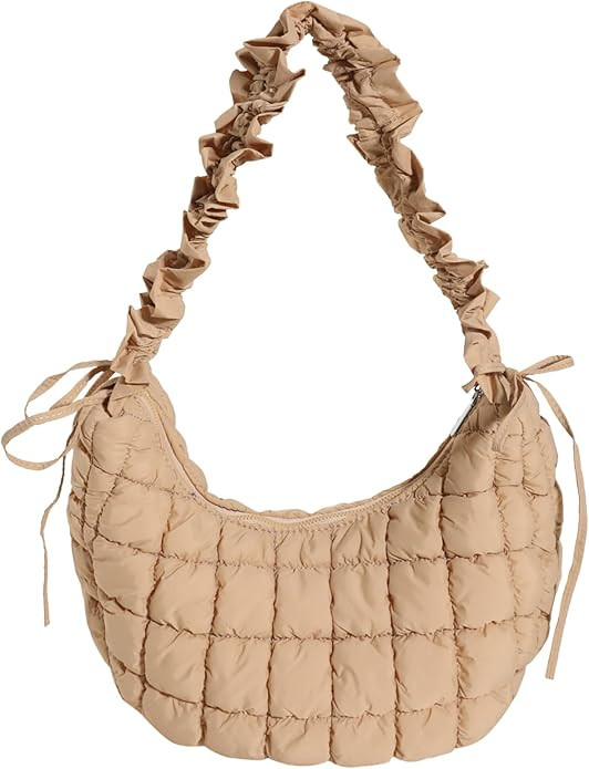 Ovida Women Large Puffy Tote Bag Quilted Down Cotton Padding Shoulder Bag Winter Warm Lightweight... | Amazon (US)