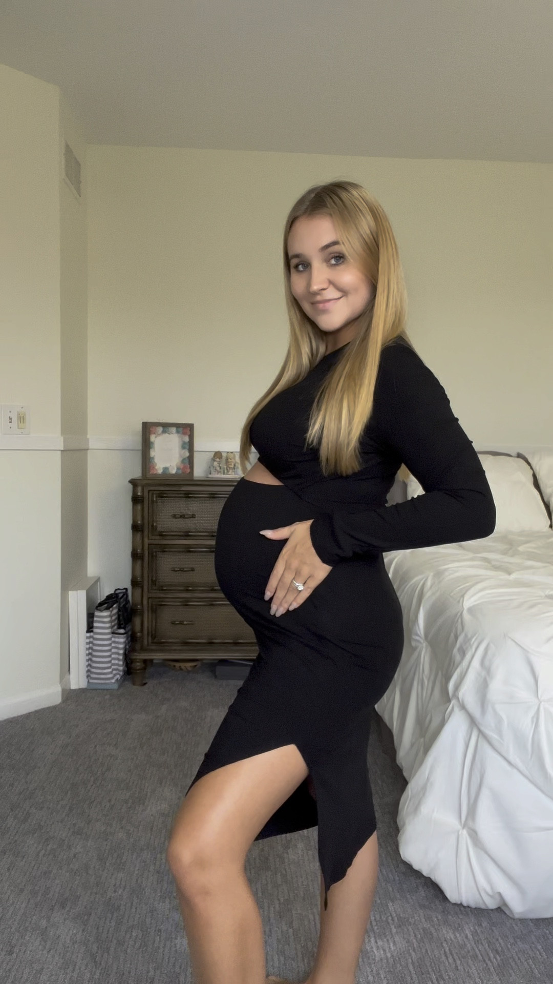 Cutest Amazon maternity dress for only $30!🖤 

#LTKbump #LTKfindsunder50 #LTKwedding