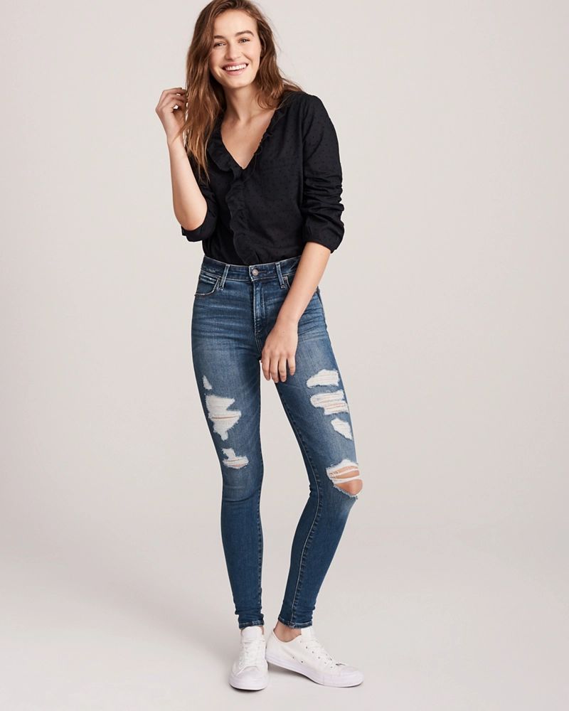 High Rise Super Skinny Jeans | Abercrombie & Fitch US & UK