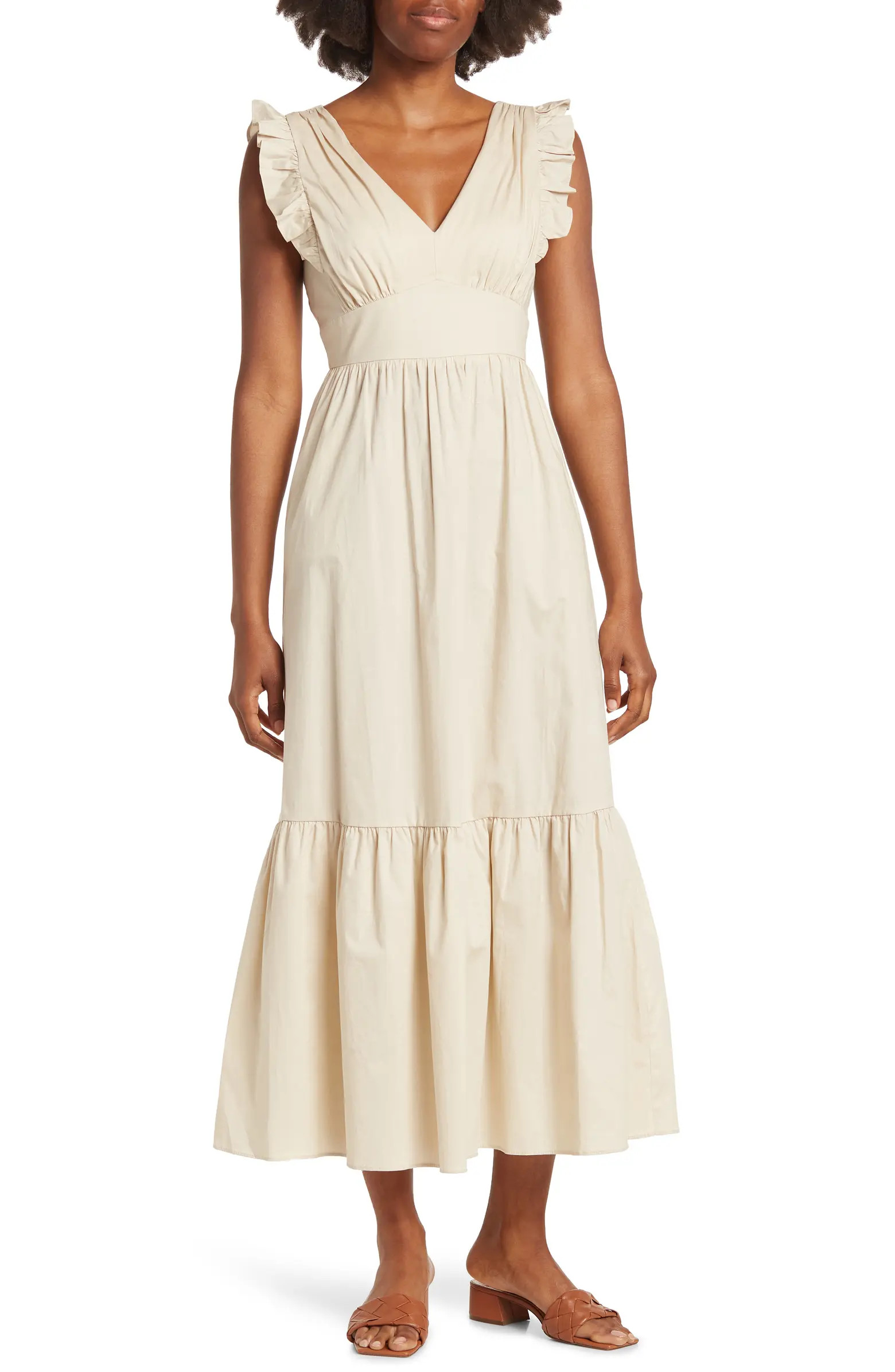 Maggy London V-Neck Sleeveless Solid Maxi Dress | Nordstromrack | Nordstrom Rack