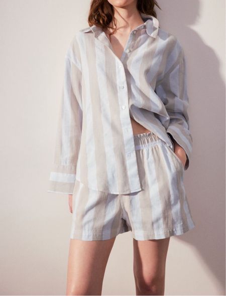 Striped linen shirt and shorts matching set 

#LTKstyletip #LTKSeasonal #LTKfindsunder50