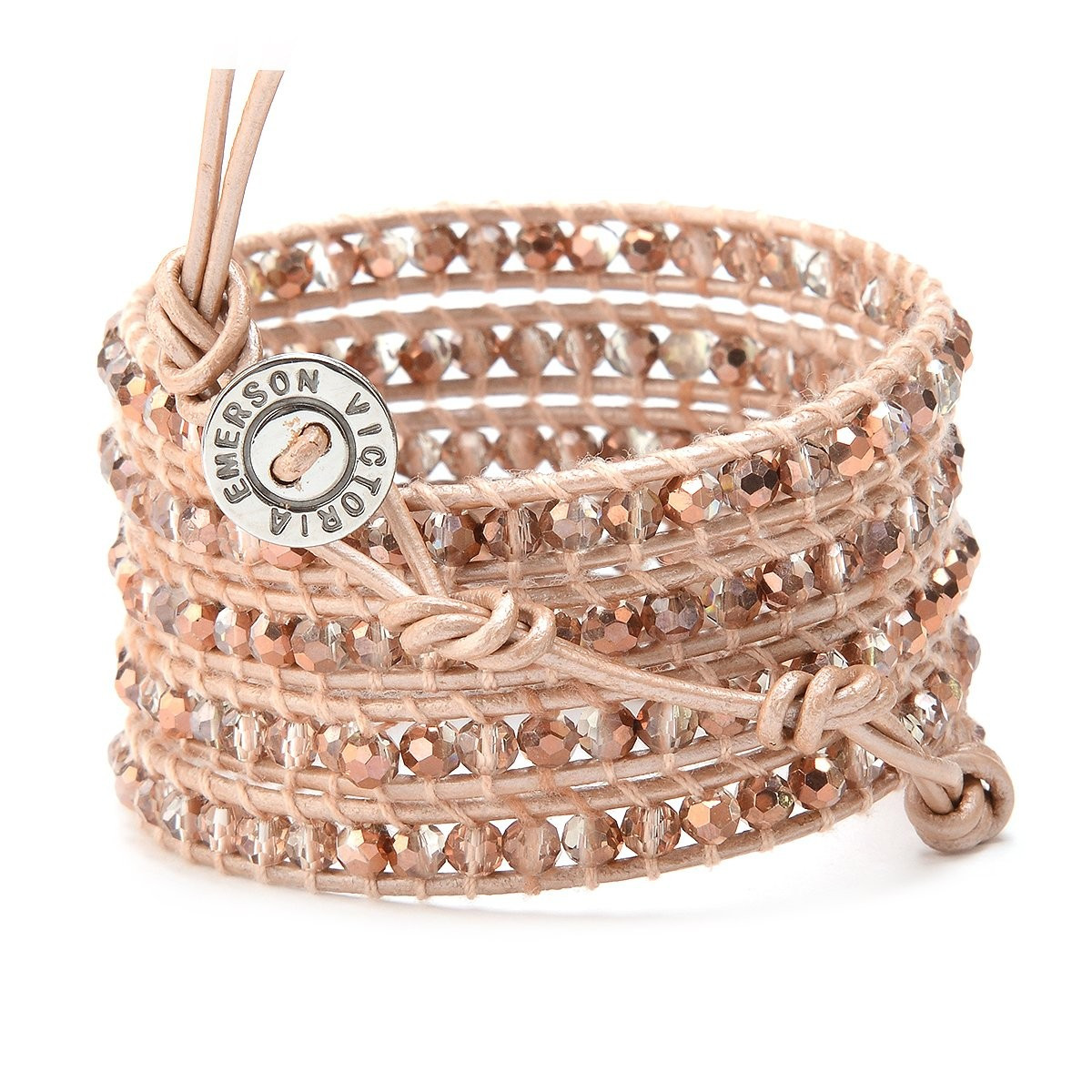 Pink Bronzed Crystals on Blush | Victoria Emerson