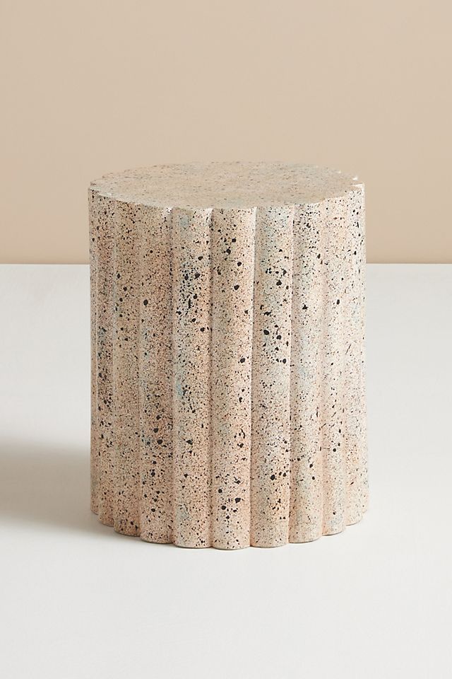 Channel Tufted Ceramic Stool | Anthropologie (US)