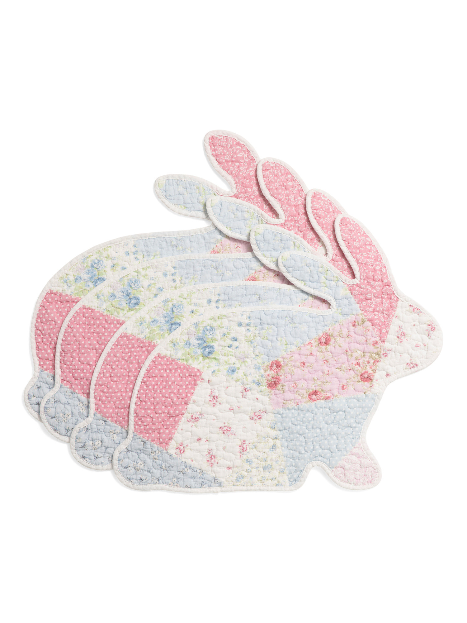 Set Of 4 Sweet Shaped Bunny Placemats | TJ Maxx