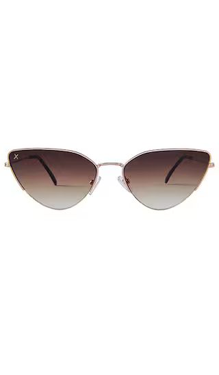 Fairfax Sunglasses in Brushed Gold And Brown Gradient | Revolve Clothing (Global)