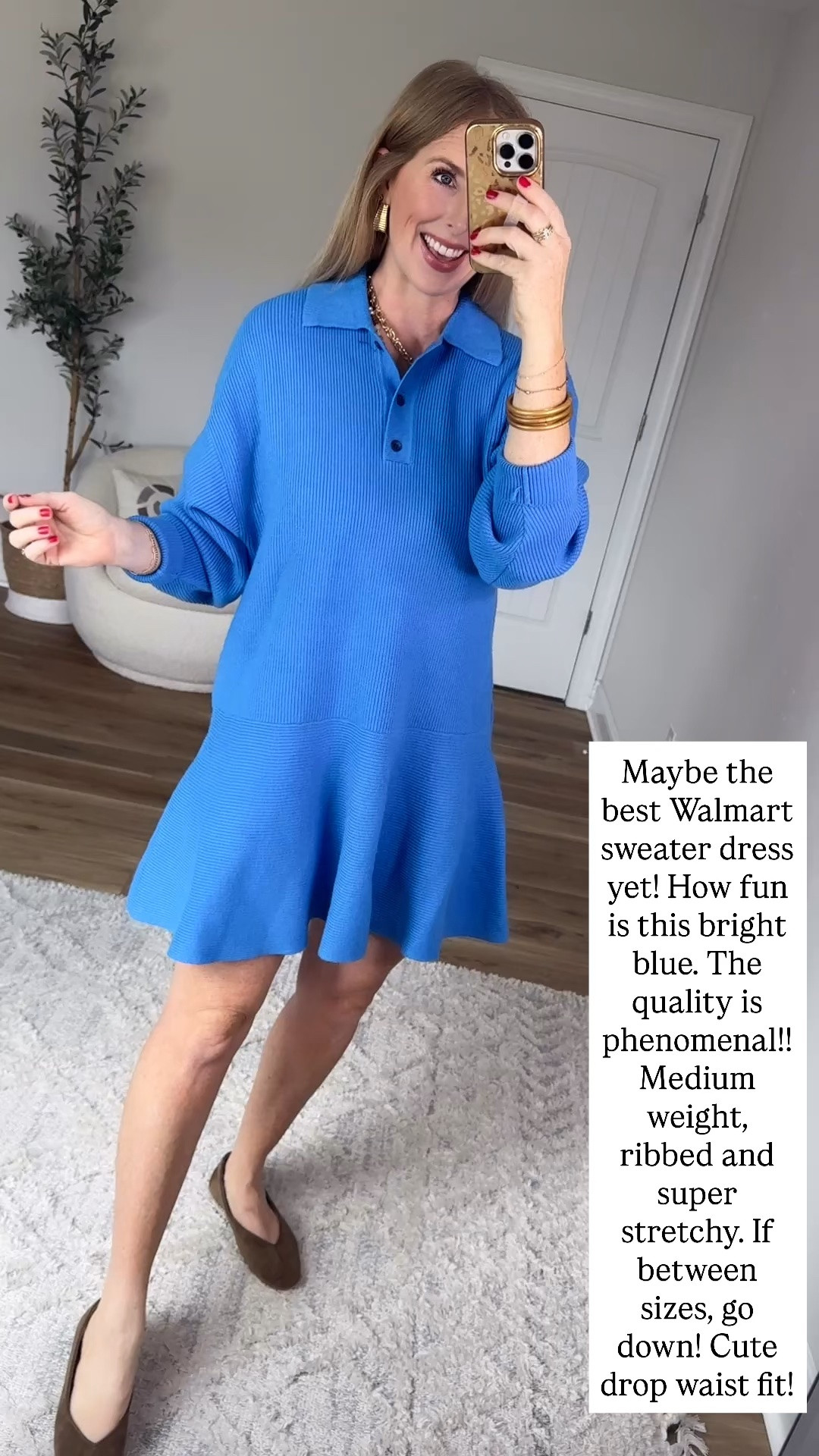 High quality ribbed sweater dress from Walmart!

#LTKootd