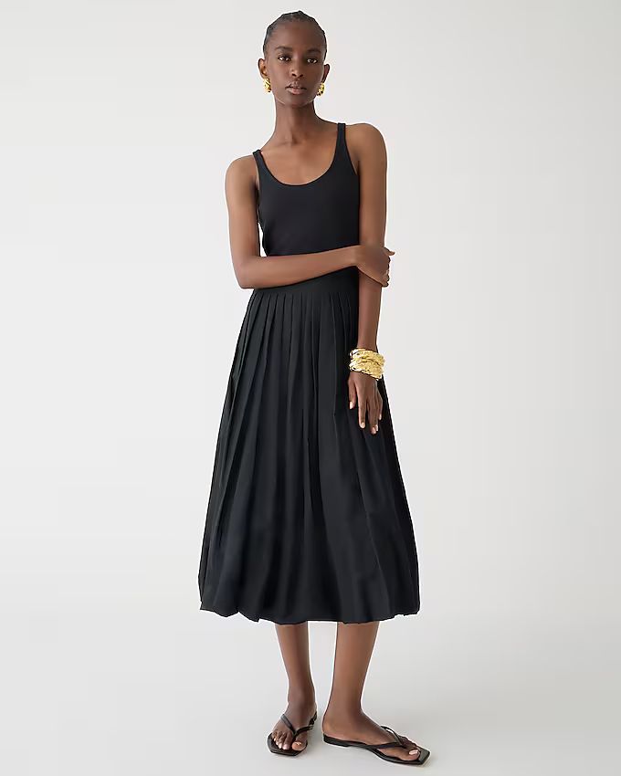 Fitted tank dress with poplin bubble skirt | J.Crew US