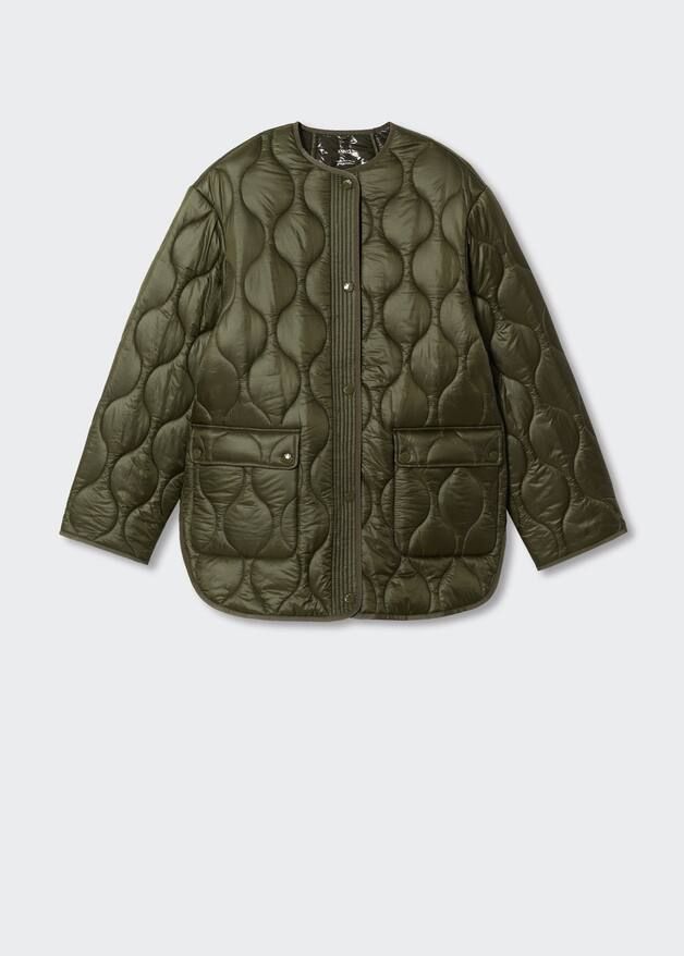 Anorak matelassé oversize -  Femme | Mango France | MANGO (FR)