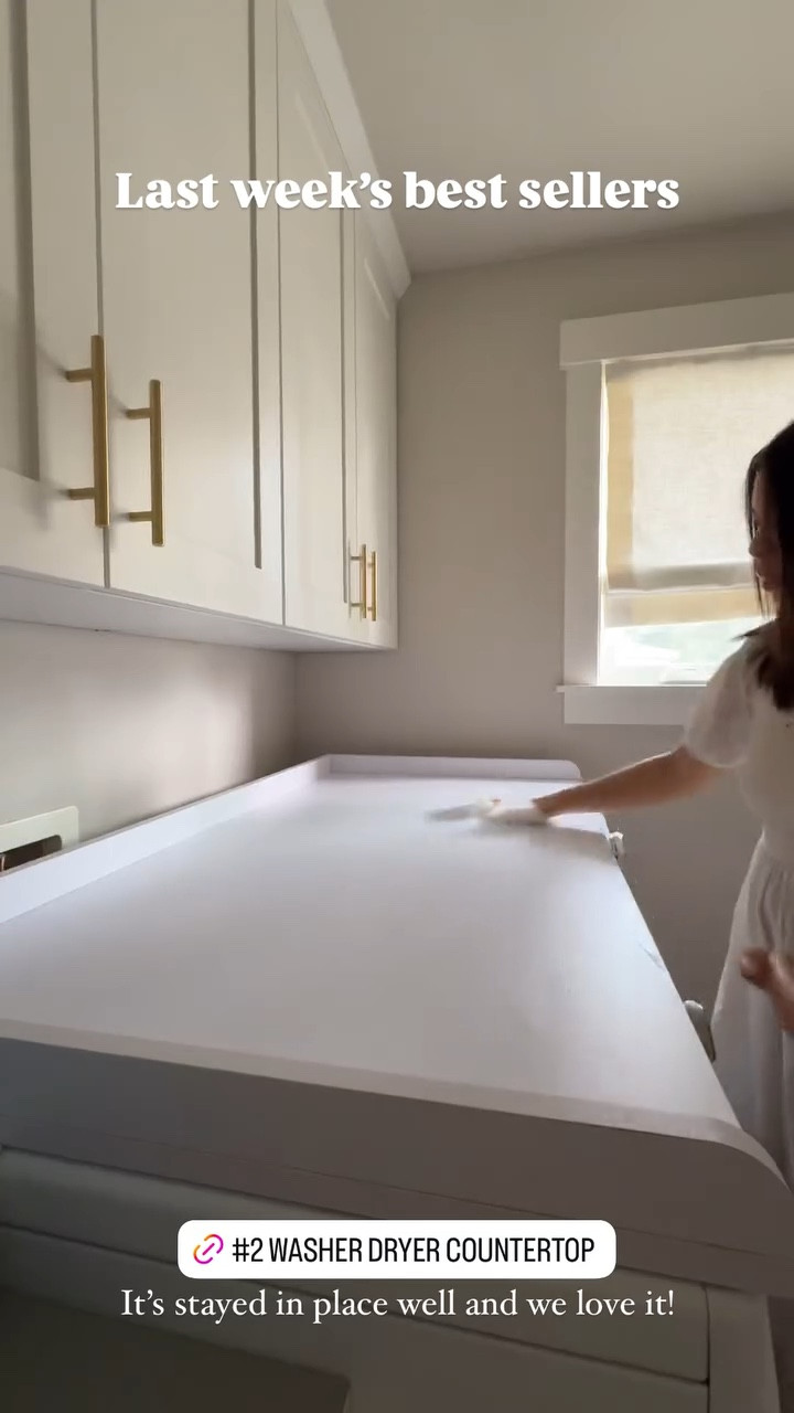 WASHER DRYER COUNTERTOP! It's stayed in place well and we love it!

#LTKHome #LTKSeasonal