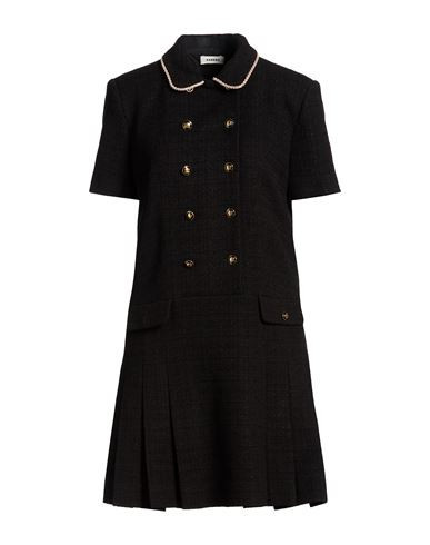 Sandro Woman Mini dress Black Size 10 Cotton, Viscose, Acrylic, Polyamide | YOOX (US)