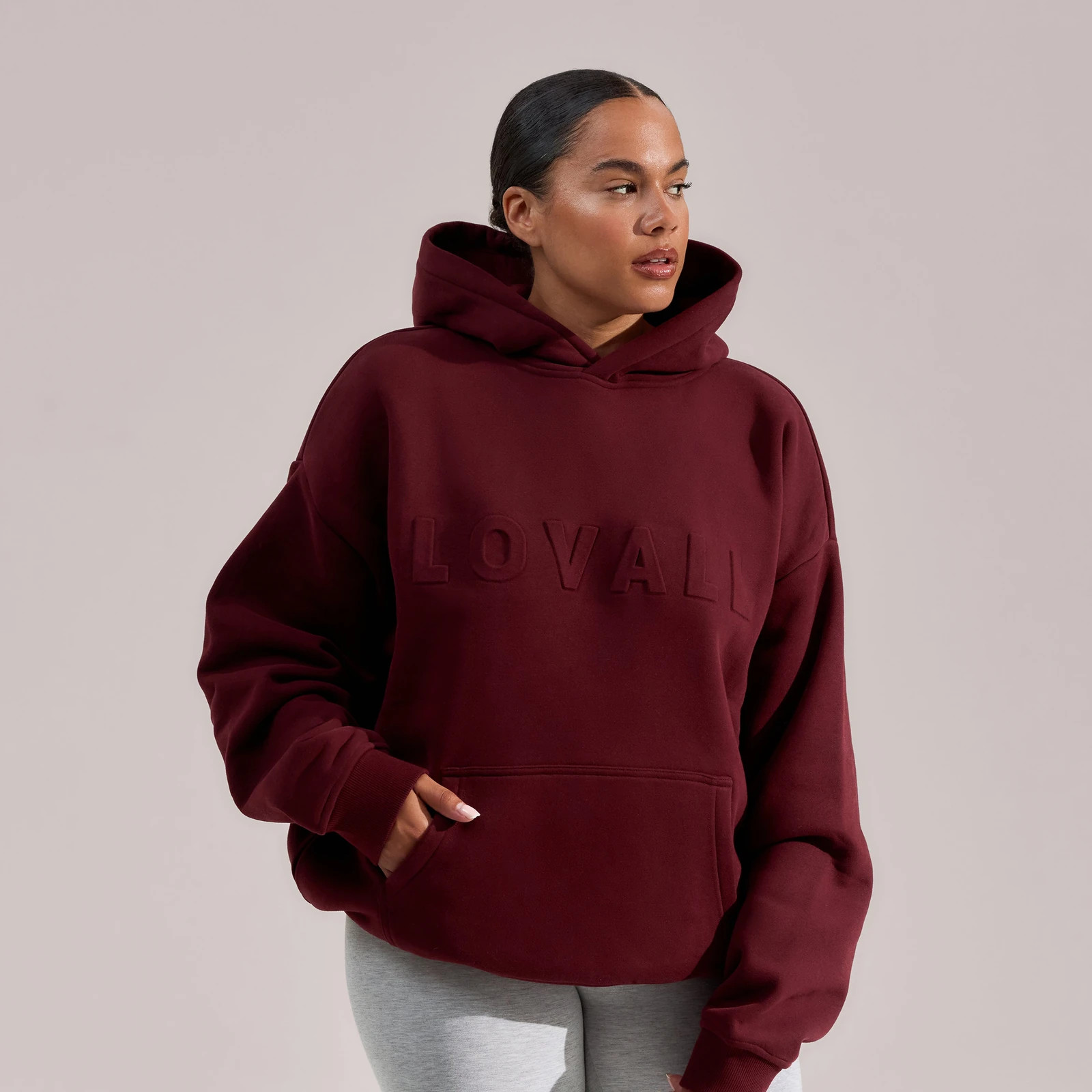 Heavyweight Oversized Hoodie | Burgundy | LOVALL