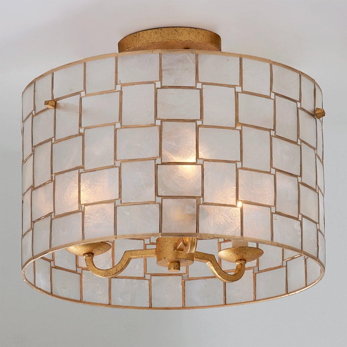 Captiva Shaken Shell Semi-Flush Ceiling Light | Shades of Light