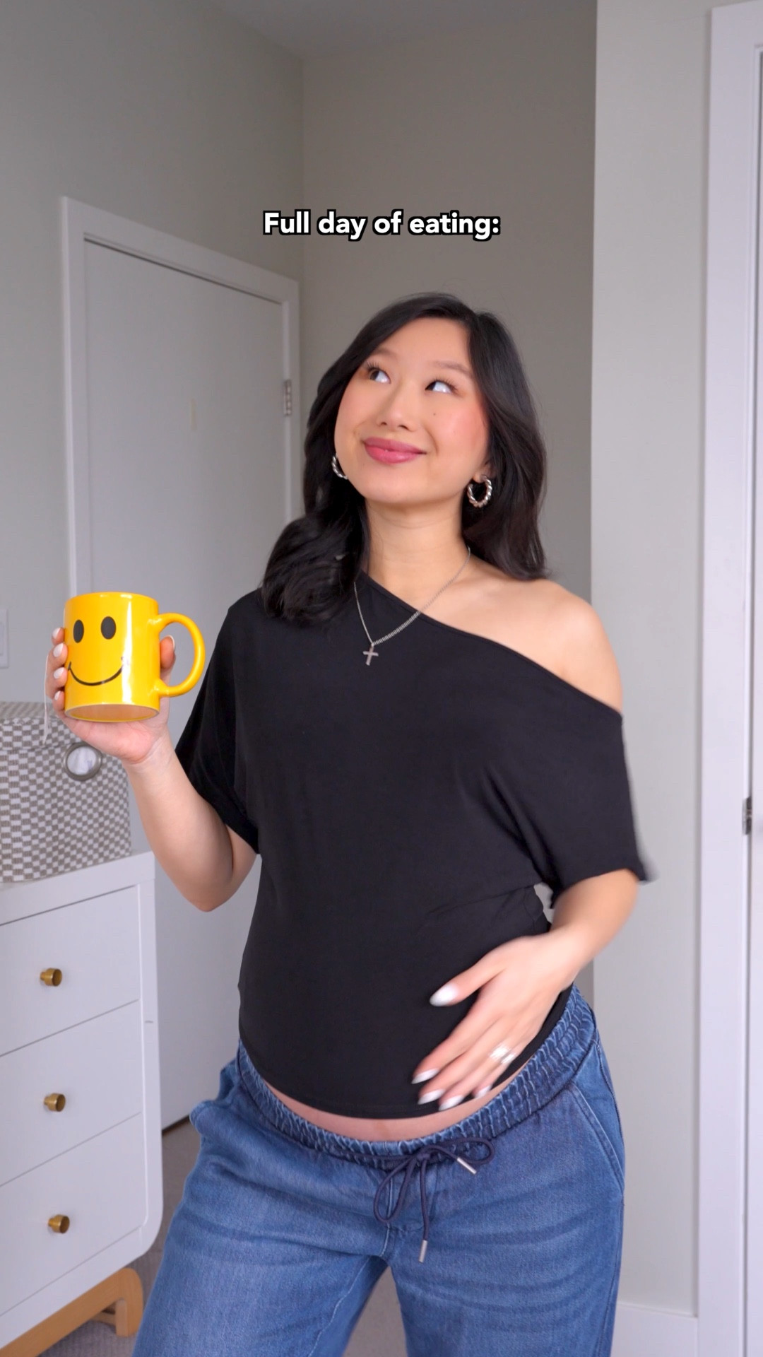 Asymmetric Top (part of set): size S
Drawstring Maternity Jeans: size S (code: VANESSA10)
Linking similar products

Maternity outfit, bump style, pregnant fashion, third trimester, what I eat in a day, full day of eating, healthy recipes

#LTKBump #LTKdayinmylife #LTKfoodie