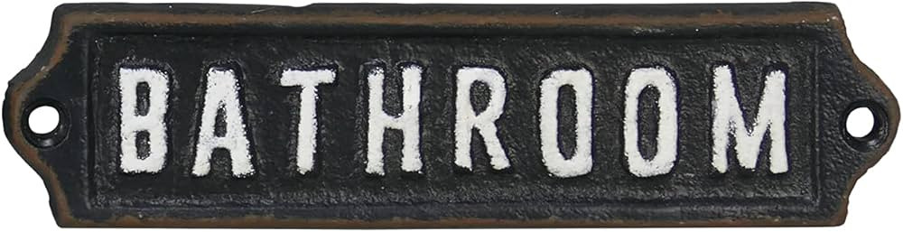 Bathroom Signs Decorative Cast Iron Retro Metal Door Plaque Women Men Farmhouse Cute Decoration f... | Amazon (US)