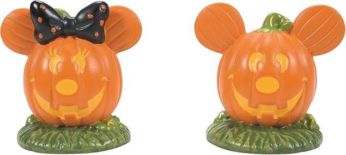 Department 56 Disney Village Halloween Accessories Pumpkintown Mickey and Minnie Mouse Topiaires ... | Amazon (US)