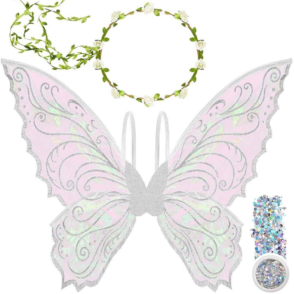 U-Goforst Fairy Wings Adult Women, Fairy Costume for Woman Butterfly Wings for Girls Adult Hallow... | Amazon (US)
