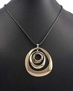 PU Leather Necklace Vintage Boho Style Multilayer Pendant Long Sweater Necklace Jewelry for Women... | Amazon (US)