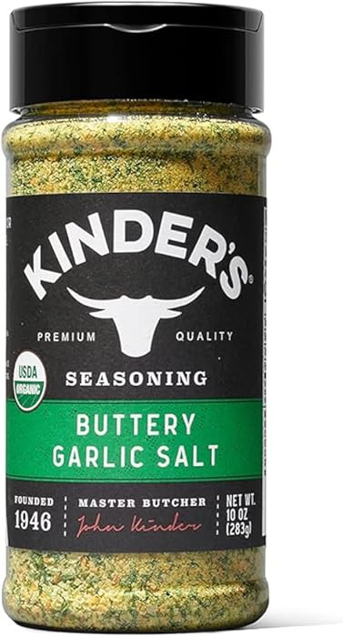 Kinder's Organic Buttery Garlic Salt, Premium Quality Seasoning, MSG Free and USDA Certified Orga... | Amazon (US)