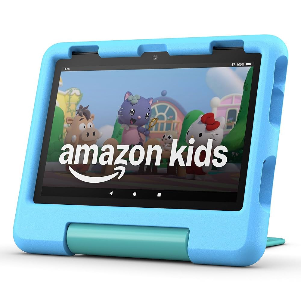 Amazon Fire HD 8 Kids tablet (newest model), ages 3-7. With bright 8" HD screen. Includes ad-free... | Amazon (US)