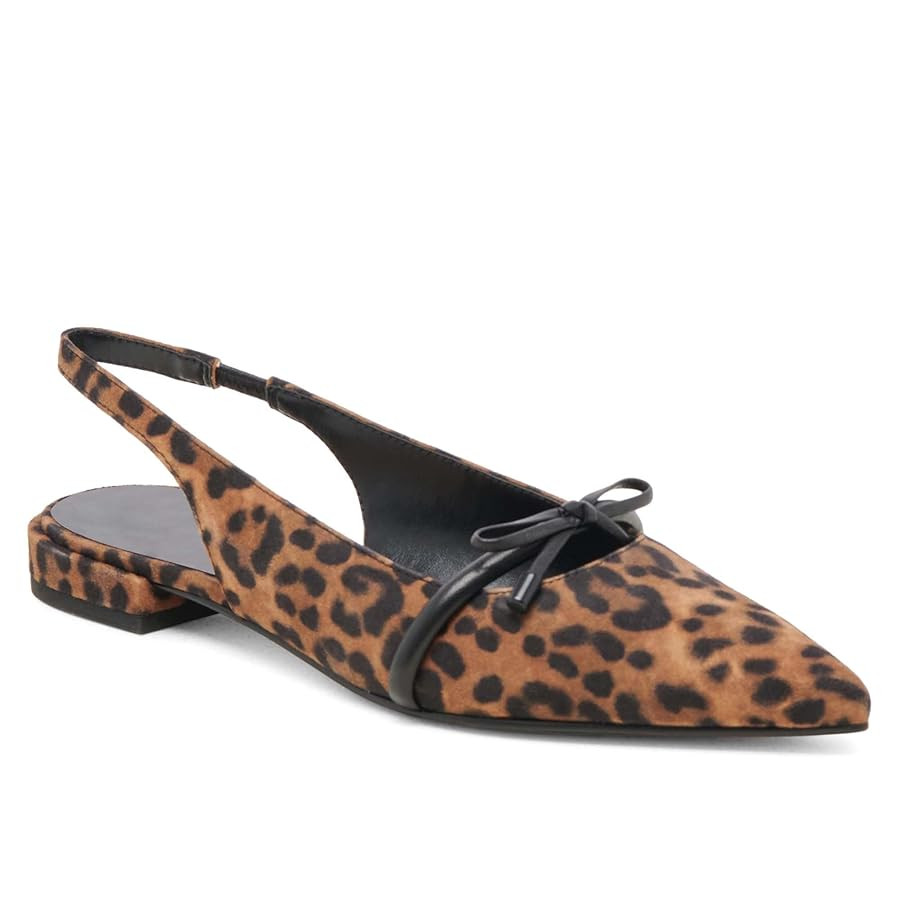 Slingback Flats for Women Bow Tie Closed Pointed Toe Low Heel Pumps Comfortable Work Dress Ballet... | Amazon (US)