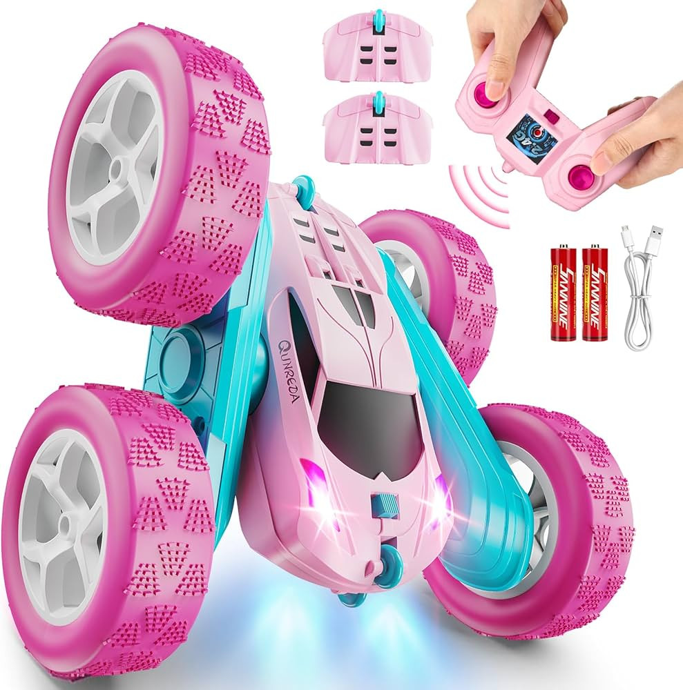 RC Cars, Pink Remote Control Car for Girls, 2.4 GHZ Double Sided RC Stunt Car 360° Rotating Remo... | Amazon (US)
