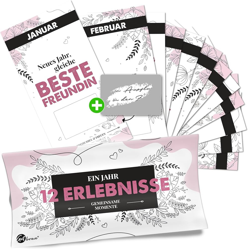 1 Jahr, 12 Erlebnisse - Das Geschenk für die beste Freundin - Erlebnisse zum selber ausfüllen m... | Amazon (DE)