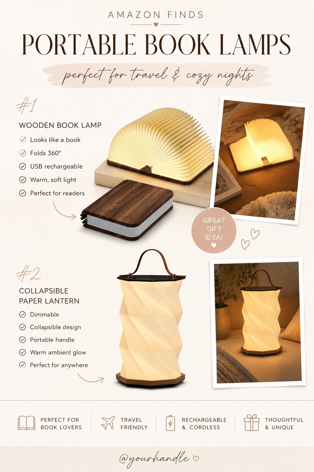 ✨ These portable lamps are one of the prettiest Amazon finds I’ve come across.

Perfect for travel, cozy nights, reading, camping, dorm rooms, or adding a warm glow anywhere. 

#LTKHome #LTKTravel #LTKSaleAlert #LTKselfcare #LTKOver40

#LTKU