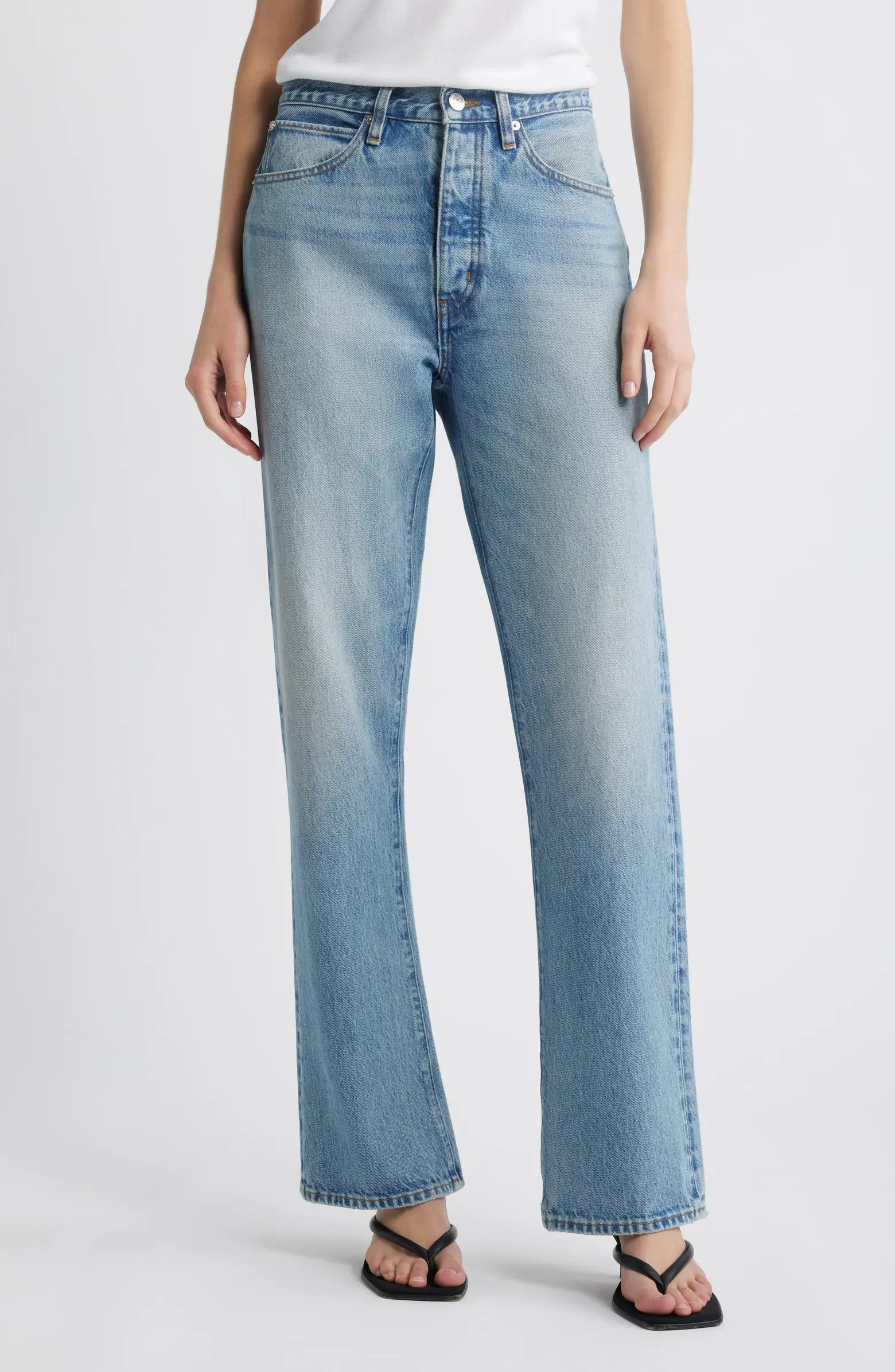 The Vertical High Waist Relaxed Straight Leg Jeans | Nordstrom Rack