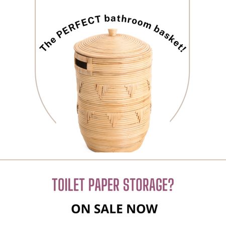 This natural tone basket is PERFECT for the bathroom! Store toilet paper, sprays, or anything you need at arm's reach! The best part, it comes with a lid to hide it all! #bathroom #bathroomstorage #toiletpaper #basket #basketwithlid #naturaltone 

#LTKsalealert #LTKstyletip #LTKhome