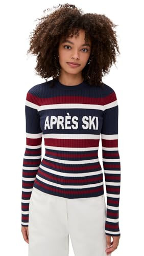 Show Me Your Mumu Women's Slopes Sweater, Navy Apres Ski Stripe, L | Amazon (US)