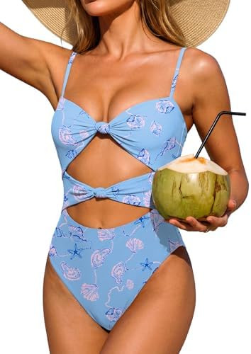 ANRABESS Women One Piece Swimsuits Tummy Control Bathing Suit Twist Cutout Adjustable Straps Swim... | Amazon (US)