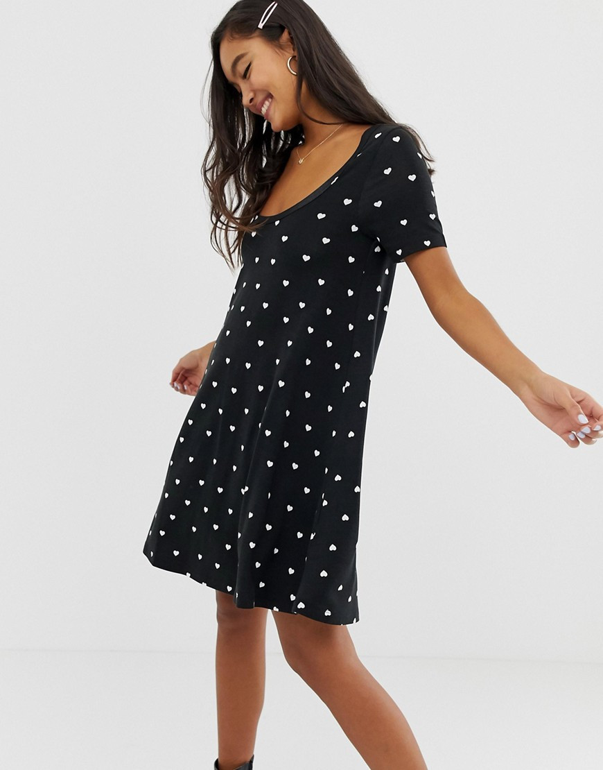 ASOS DESIGN heart print mini swing dress-Multi | ASOS (Global)