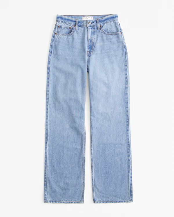 Women's Curve Love High Rise Loose Jean | Women's Bottoms | Abercrombie.com | Abercrombie & Fitch (US)