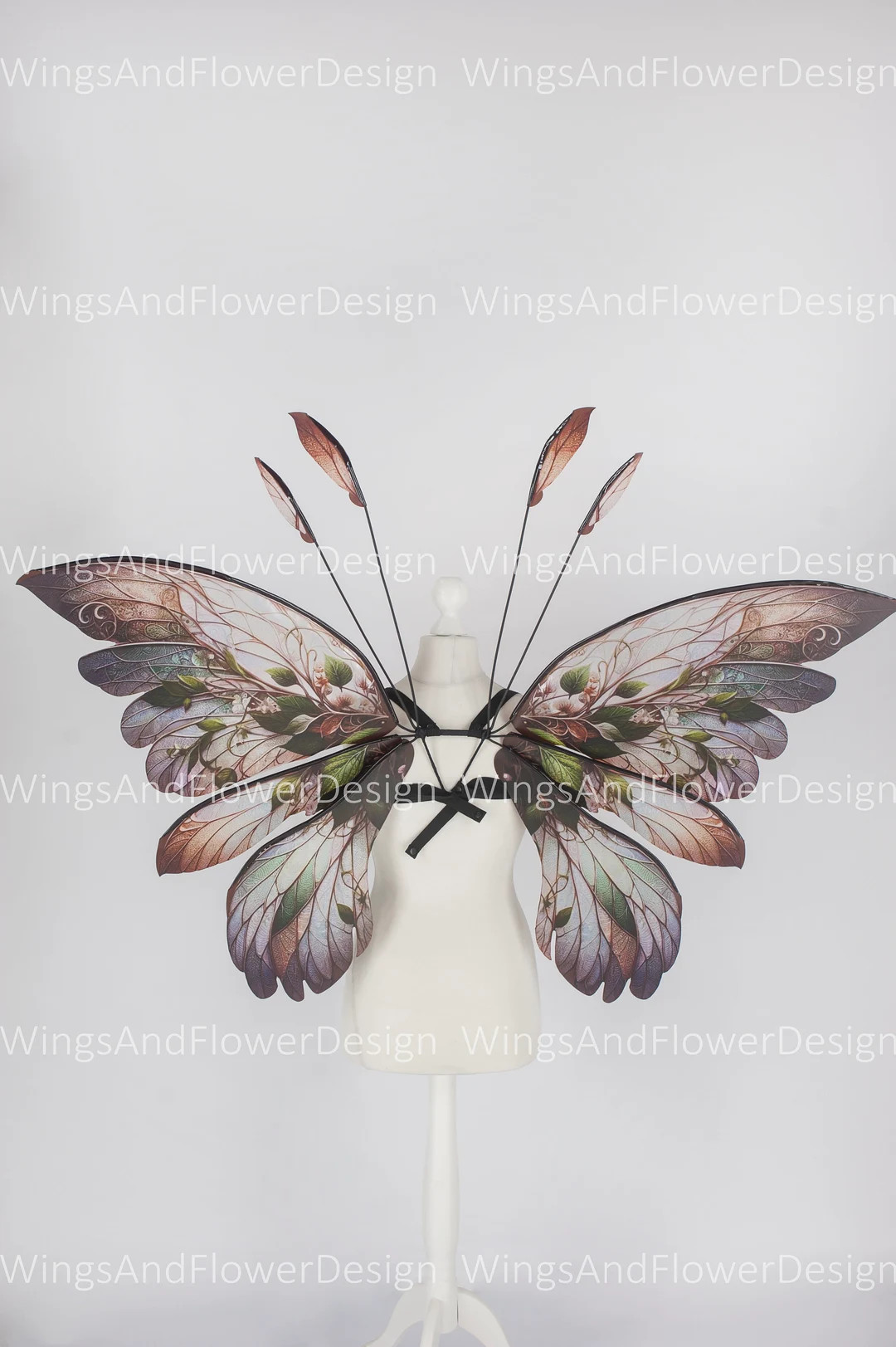 Butterfly Brown Red Green Forest Fairy Leaves Wings, Wings Photo Prop, Wedding Wings, Butterfly M... | Etsy (US)