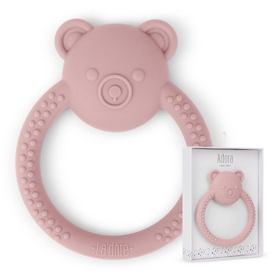 Silicone Bear Teething Toys - Cute Animal-Shaped Teething Relief for 0-6 Months, Easy to Clean Teether Ring - Newborn Essentials (Bear/Blossom) | Target