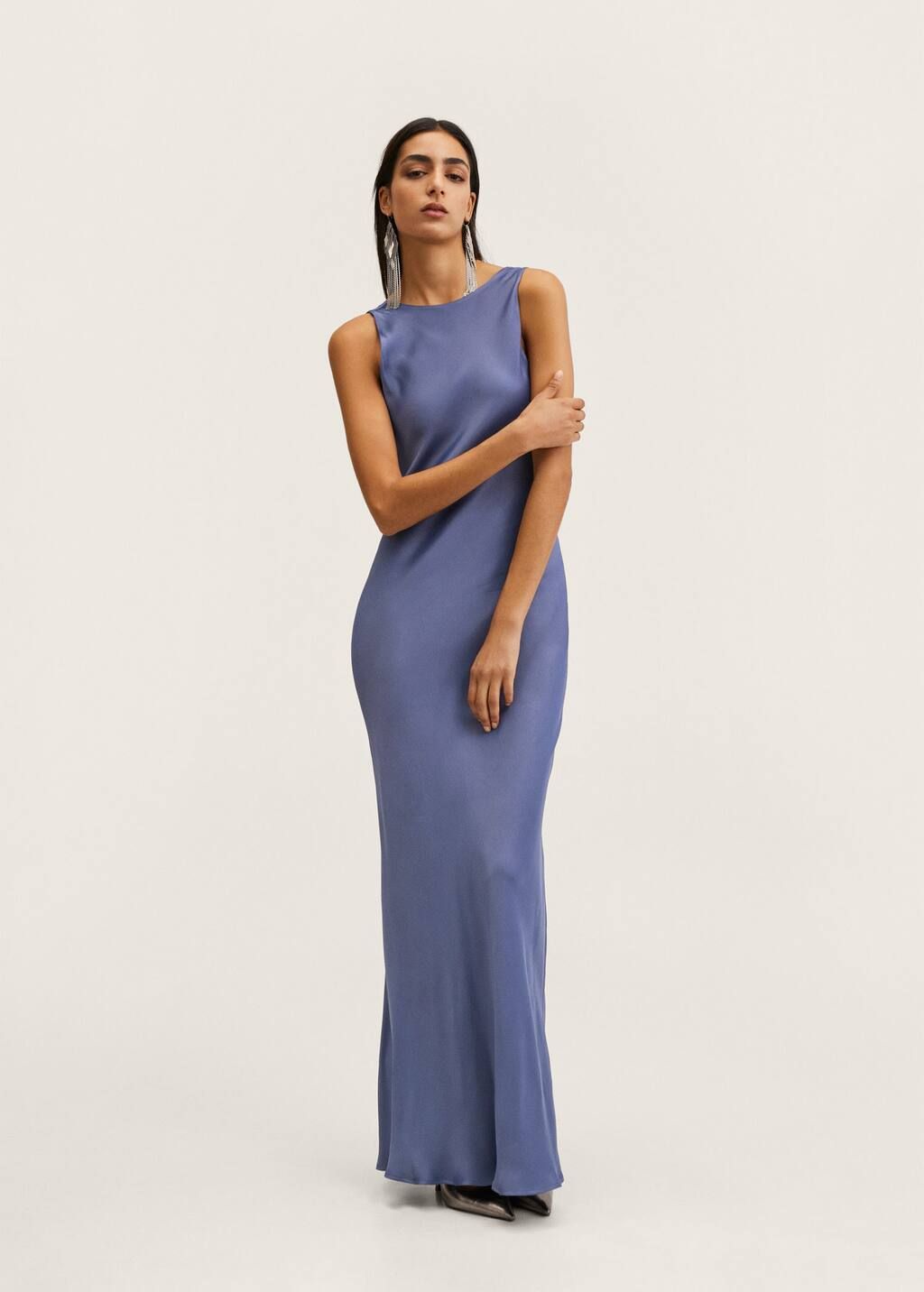 Side-slit satin dress | MANGO (US)