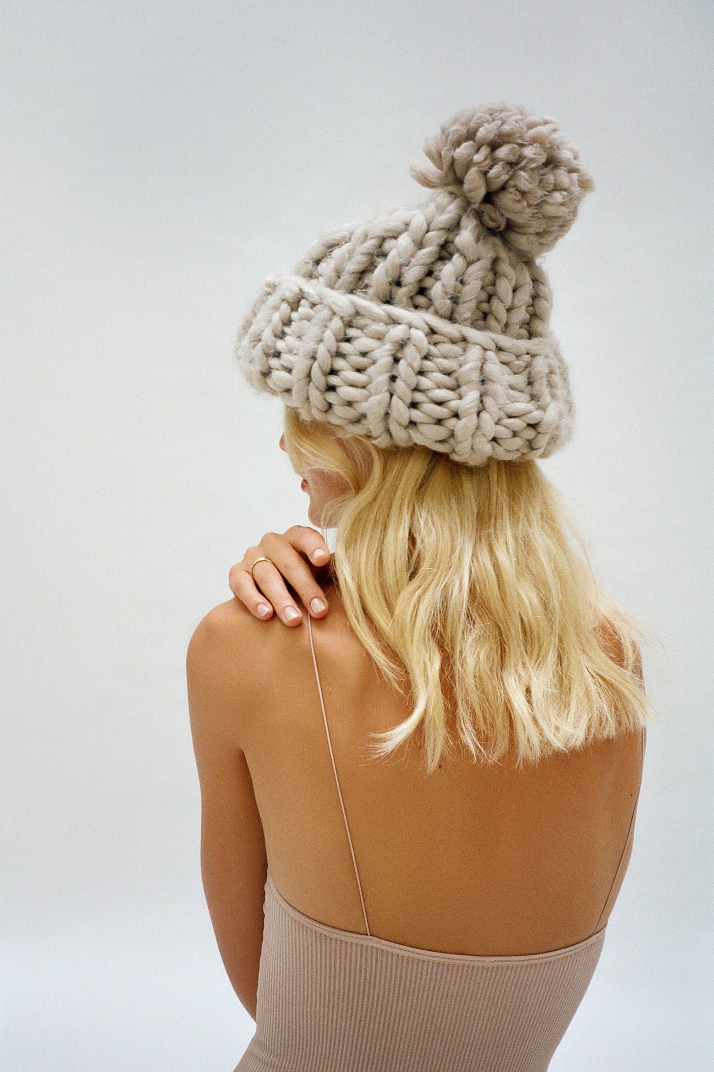 Chunky Knit Pom Beanie | Urban Outfitters (US and RoW)
