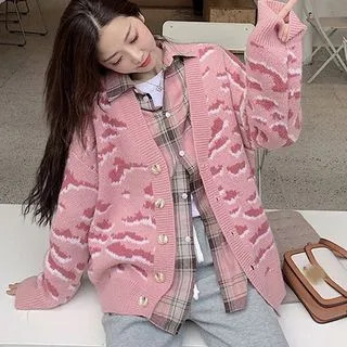 Leopard Print Knit Cardigan | YesStyle Global