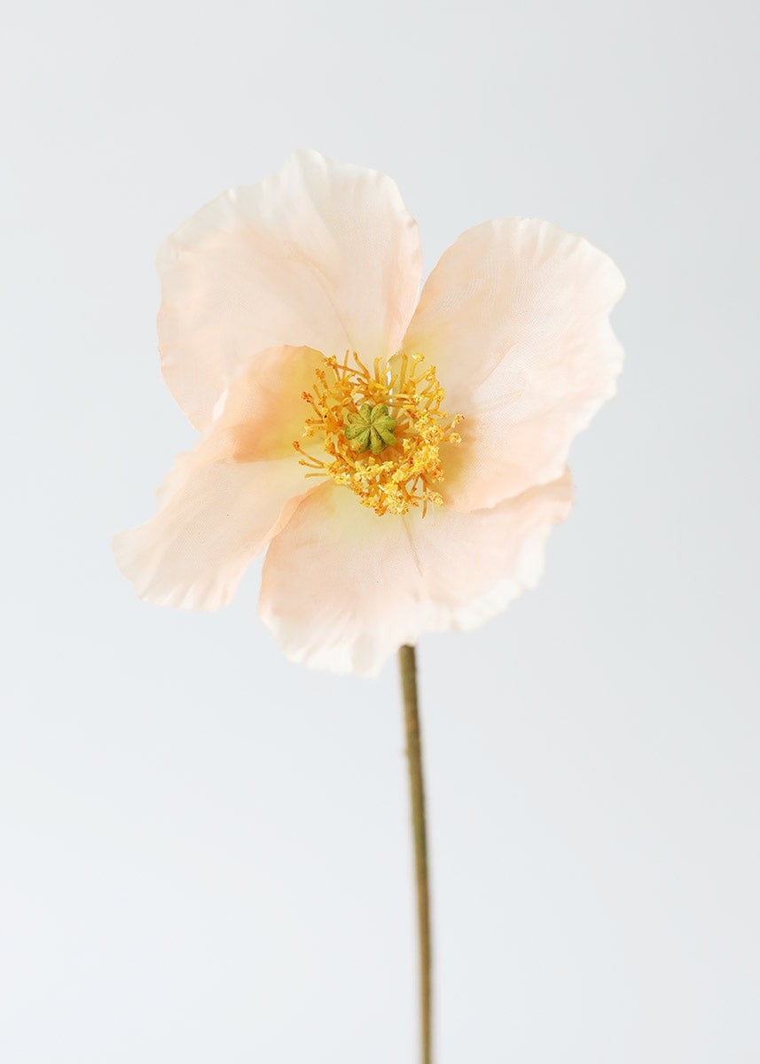 Soft Peach Silk Poppy - 23" | Afloral (US)